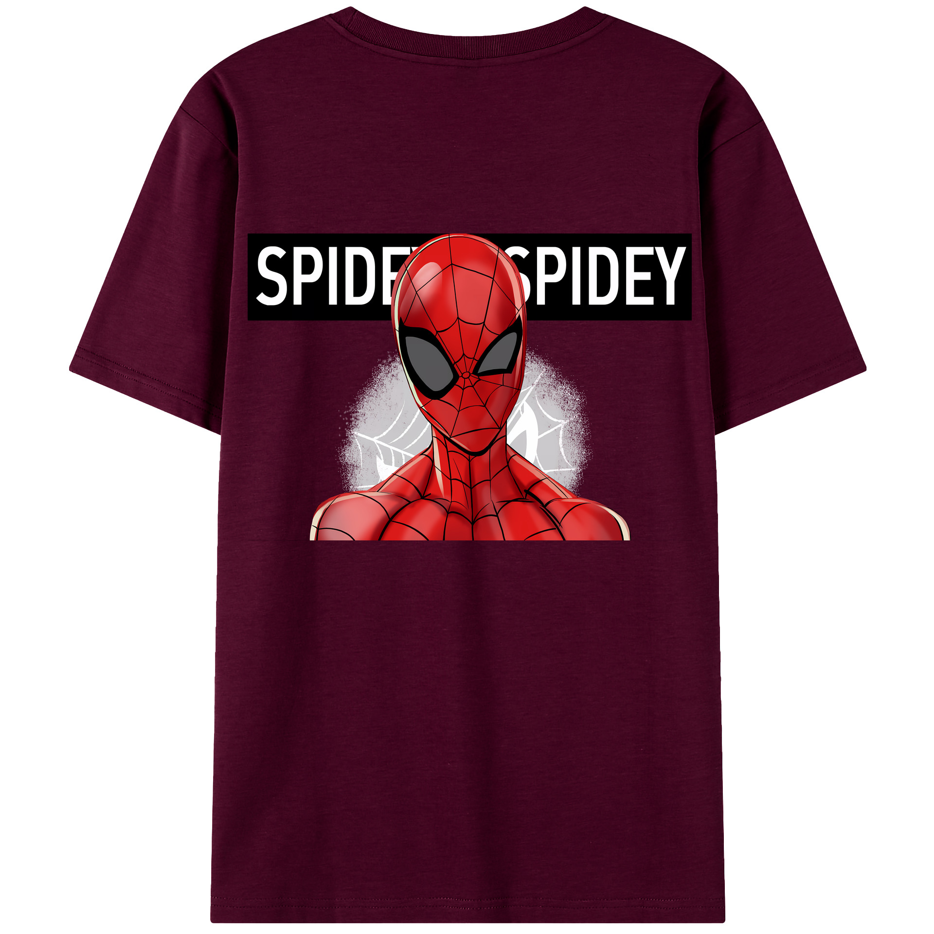 （画像用） Spider Man スパイダーマン レディース半袖Tシャツ(バックプリント)